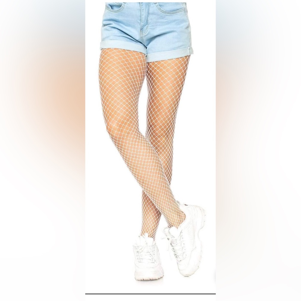 4 Pack Sorted Color Fishnet Diamond Net Pantyhose White Pink Black Purple